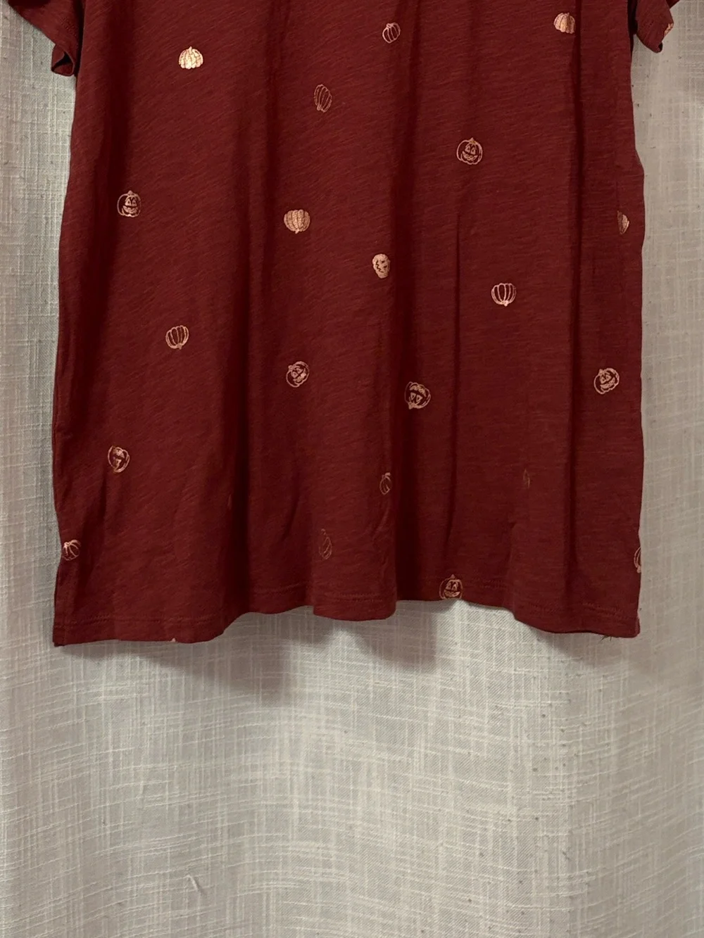 Maurices Comfort Metallic All Over Mini Pumpkin Tee